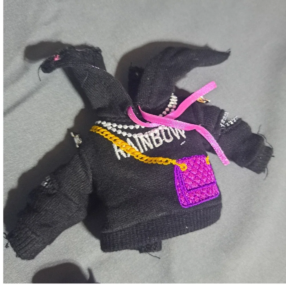 Rainbow High Emi Vanda Hoodie and‎ Boots Black Purple Fashion Doll Accessories